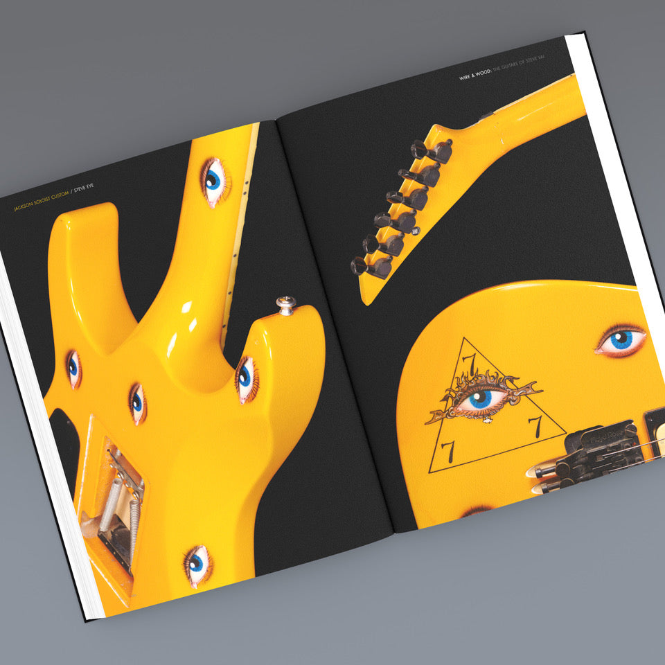 Wire & Wood: The Guitars of Steve Vai - Steve Eye Jackson Soloist double page spread